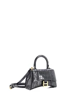 Pre-Owned Balenciaga Xs Hourglass Top Handle Bag Embossed Leather