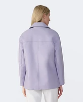 Furniq Uk Women's Relaxed Leather Jacket, Created for Macy's