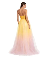 Mac Duggal Women's Strapless Sweetheart Ombre Tulle Ballgown