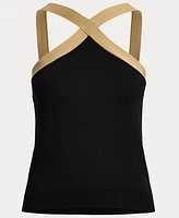 Lauren Ralph Lauren Women's Two-Tone Cotton-Blend Sweater Tank