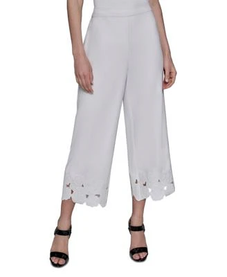 Karl Lagerfeld Paris Womens Floral Hem Pull On Pants 0 14p