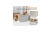 Bingopaw Front Entry Cat Litter Box with Scoop & Odor Control Tray