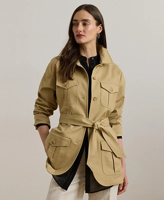 Lauren Ralph Women's Double-Faced Stretch Cotton Field Jacket