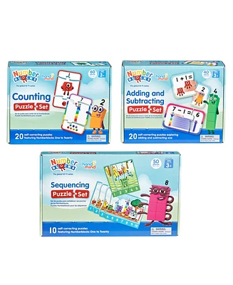 Hand2Mind Numberblocks Counting, Addition Subtraction, Sequencing Puzzle Set, Pack of 3