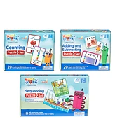 Hand2Mind Numberblocks Counting, Addition Subtraction, Sequencing Puzzle Set, Pack of 3