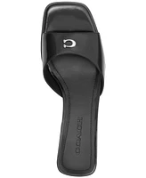 Coach Women's Sculpted C Leather Block-Heel Sandals