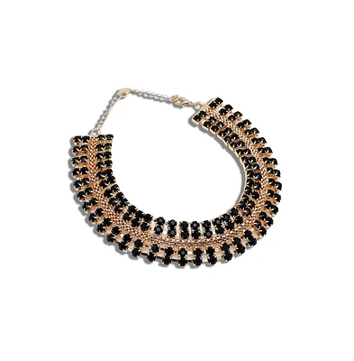 Sohi Women's Gold Plated Party Designer Stone Necklace