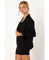 Petal and Pup Women's Rosemary Faux Feather Sleeve Blazer