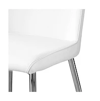 Set of Two Upholstered Faux Leather Dining Chairs for Modern Home Interiors
