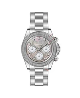Invicta Women's 48756 Elite Diamond Quartz Chronograph Pink, White Dial Watch