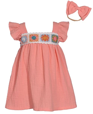 Bonnie Baby Girls Crochet Float Dress
