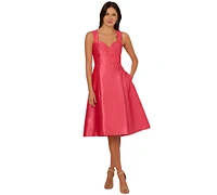 Adrianna Papell Women's Sweetheart-Neck Fit & Flare Dress