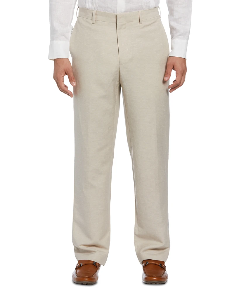 Cubavera Men's Linen Blend Flat Front Pant