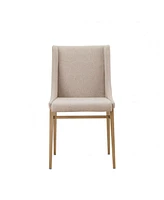 Set of 2 Brass Contemporary Dining Chairs for Modern Kitchen or Dining Room