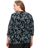 Alex Evenings Plus Glitter-Knit Tank Top & Jacket