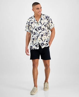 Hugo by Boss Men's Abstract Floral Beach Shirt
