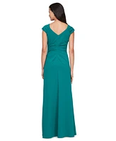 Alex Evenings Women's Ruched Shoulder Gown