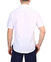 Tailorbyrd Men's Windowpane Short Sleeve Shirt