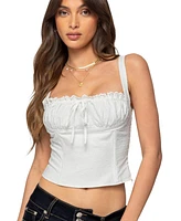 Edikted Women's Dulcie Dotted Cotton Bustier Top
