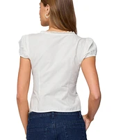 Edikted Women's Antonella Cotton Button Up Top