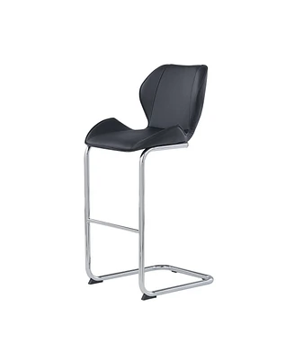 Set of Four Metal Bar Height Chairs with Low Back for Kitchen or