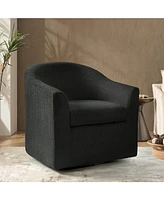 Azahara Modern Slipcovered Swivel Armchair