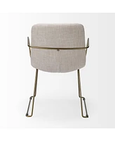 Soft Upholstered Fabric Dining Arm Chair for Comfort and Style