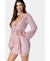 Bebe Women's Knit Sequin Dress