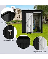 Metal garden sheds 5ftx4ft outdoor storage sheds Black