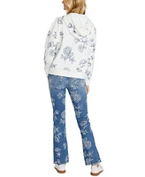 Driftwood Women's Cotton Floral Zip Hoodie X Azur Etched