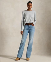 Polo Ralph Lauren Women's Shrunken-Fit Jersey Long-Sleeve Tee
