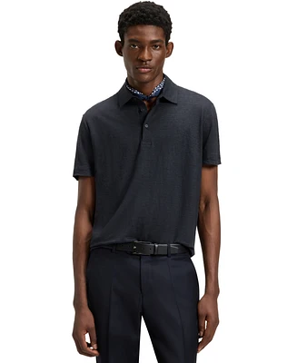 Hugo Boss Beckham x Men's Linen Regular-Fit Polo Shirt
