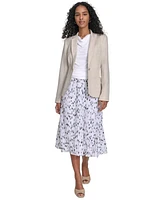 Calvin Klein Petite Linen-Blend Blazer
