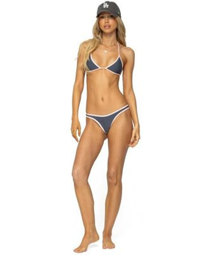 Edikted Womens Dina Contrast Bikini Set