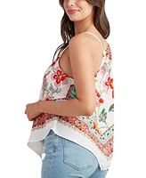Bcx Juniors' Printed Halter-Style Handkerchief Top