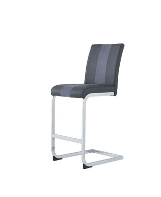 Set of Four Metal Low Back Counter Height Bar Chairs
