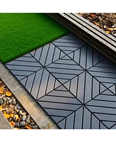 Plastic Interlocking Deck Tiles, 44 Pack