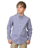 Tailorbyrd Big Boys Signature Gingham Long Sleeve Shirt