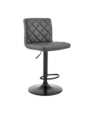 Industrial Iron Adjustable Bar Stool – Swivel Seat & Low Back