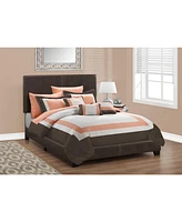 Solid and Manufactured Wood Full Upholstered Faux Leather Bed Frame