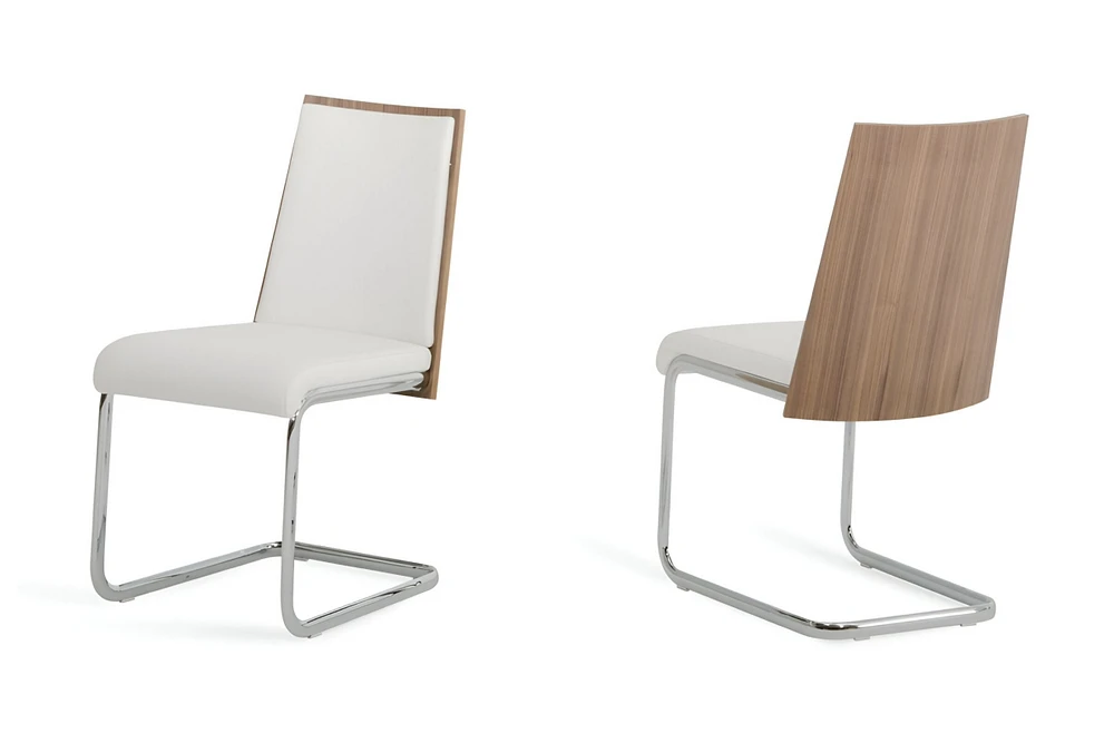 Faux Leather Dining Chairs Set of 2 Modern Side Chairs for Home or Apartment