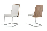 Faux Leather Dining Chairs Set of 2 Modern Side Chairs for Home or Apartment