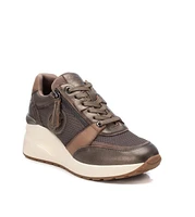 Carmela Leather Collection Women's Wedge Sneakers By Xti