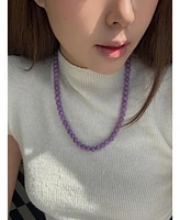 Lilac — Purple jade beaded necklace