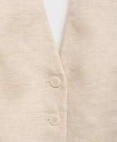 Mango Women's Linen Suit Vest