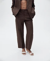 Mango Women's Linen Pants