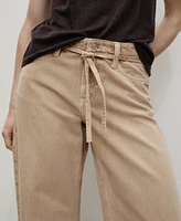 Mango Women's Belt Balloon Jeans