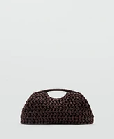 Mango Women's Natural Fiber Clutch Bag
