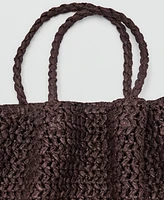 Mango Women's Natural Fiber Maxi Bag