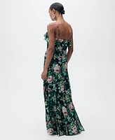 Mango Women's Ruffled Floral Print Dress